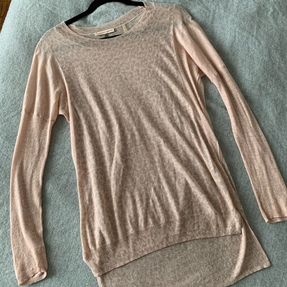 SALE🌟Rebecca Taylor animal print top in pink